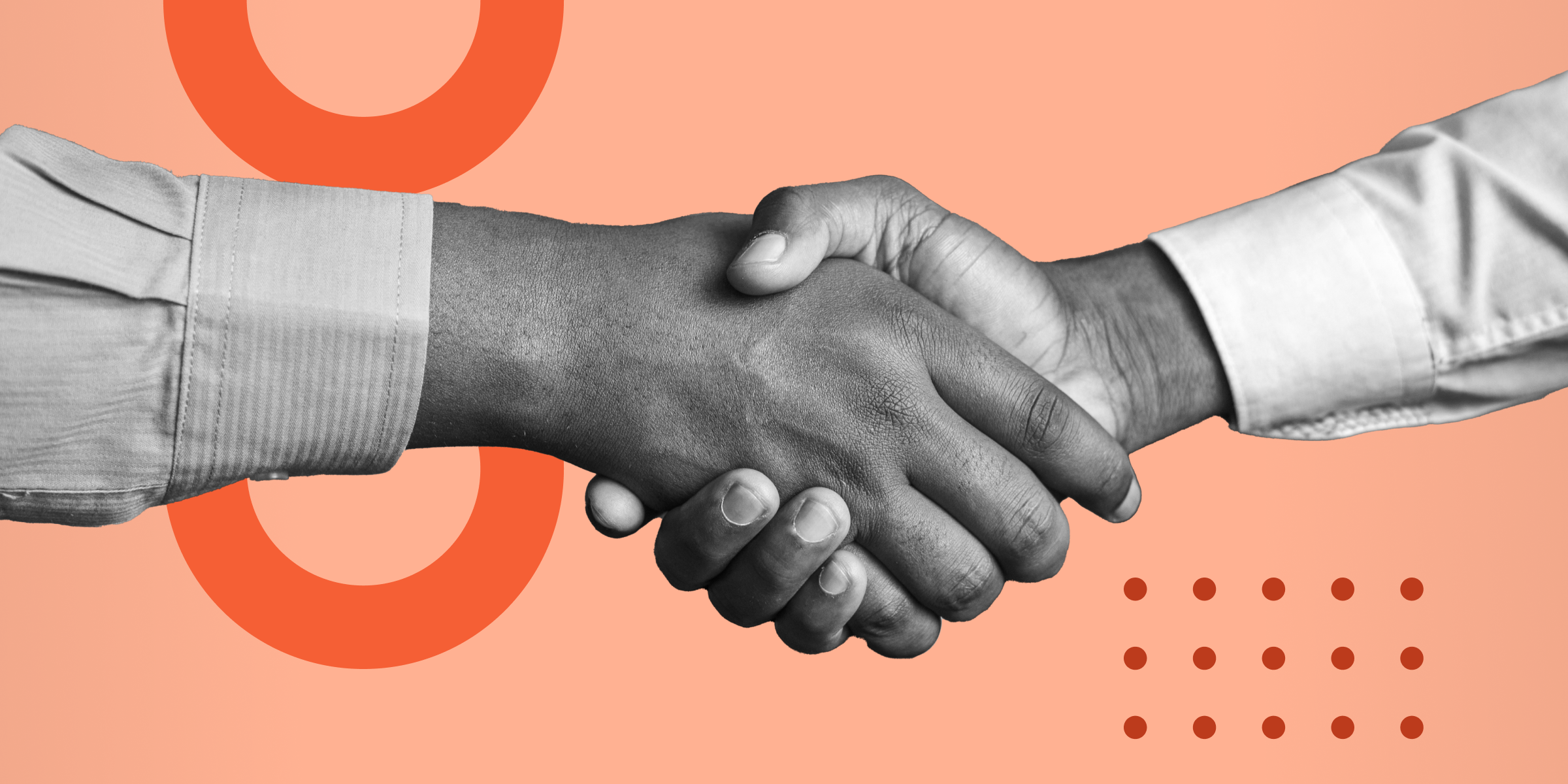 Configure-First-Close-Fast Two people shaking hands.